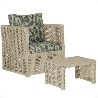 Mesa E 1 Poltrona Madri Corda Náutica Estofado 5 Trama Rami