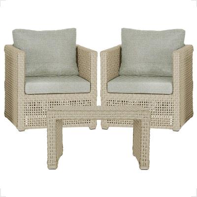 Mesa E 2 Poltronas Madri Corda Náutica Estofado 3 Trama Rami