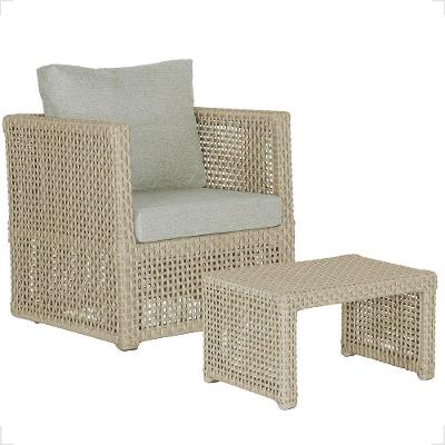 Mesa E 1 Poltrona Madri Corda Náutica Estofado 3 Trama Rami