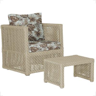 Mesa E 1 Poltrona Madri Corda Náutica Estofado 6 Trama Rami