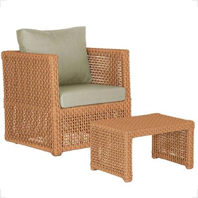 Mesa E 1 Poltrona Madri Corda Náutica Estofado 7 Trama Terra Cota