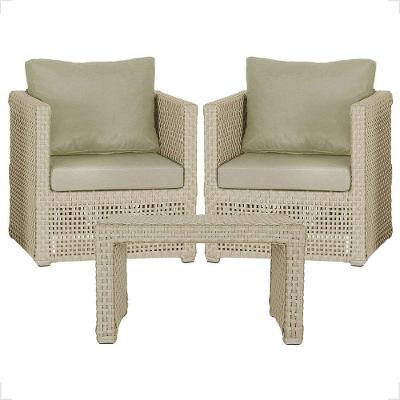 Mesa E 2 Poltronas Madri Corda Náutica Estofado 7 Trama Rami