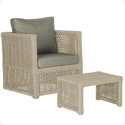 Mesa E 1 Poltrona Madri Corda Náutica Estofado 8 Trama Rami