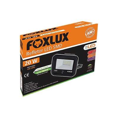 Refletor Led Verde 20 Watts Ip65 Bivolt - Foxlux - 18,4x20x4,5cm