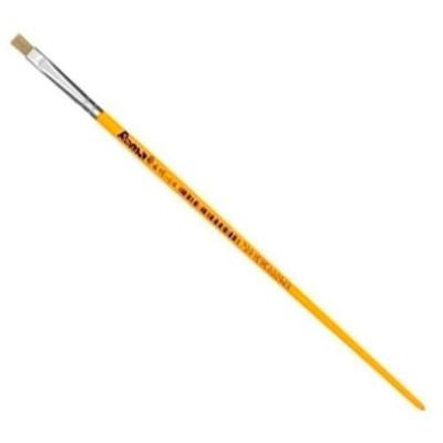 Pincel Artesanato 4mm Cerdas Brancas Ponta Plana - Para Tinta à óleo