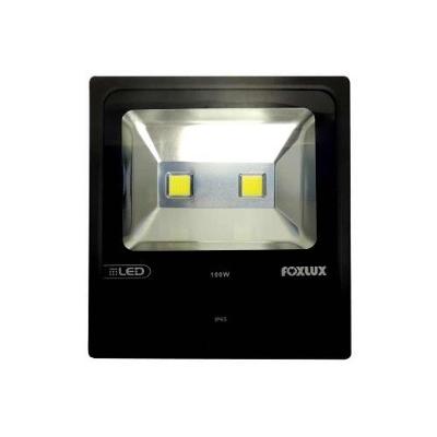 Refletor Led 100w 6500k Ip65 Foxlux - Corpo Alumínio - Driver Embutido - Bivolt - 7500 Lumens