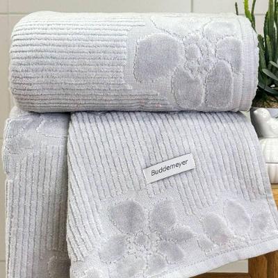 Toalha Banhão Lollipop Buddemeyer Veludo 90x150 Prata