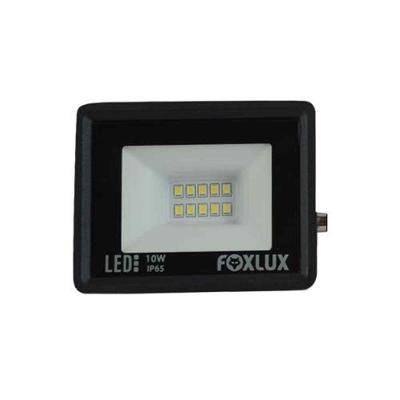 Refletor Led 10w 3000k Bivolt - Corpo Alumínio - Vidro Temperado - Ip65 - Foxlux