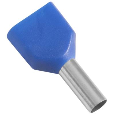 Terminais De Conexão Tubulares Duplos Tramontina Cobre Estanhado Nylon 2,5 Mm² X 8 Azul 50 Peças Tramontina