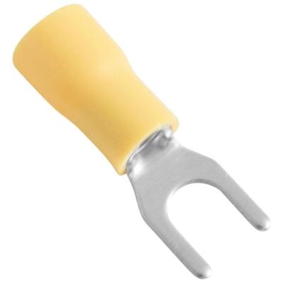 Terminais De Conexão Forquilha Tramontina Cobre Estanhado Nylon 6 Mm² X 9 Mm X M5 Amarelo 25 Peças Tramontina