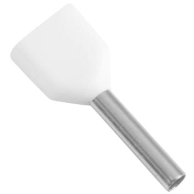 Terminais De Conexão Tubulares Duplos Tramontina Cobre Estanhado Nylon 0,5 Mm² X 8 Branco 100 Peças Tramontina