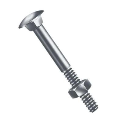 Parafuso Francês 5-16x5 Zincado Com Porca Sextavada - Aço Baixo Carbono