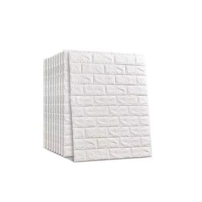 Papel Parede Painel 3d Tijolinho Branco 77x70cm – Revestimento Auto Adesivo Em Espuma
