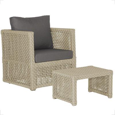 Mesa E 1 Poltrona Madri Corda Náutica Estofado 11 Trama Rami