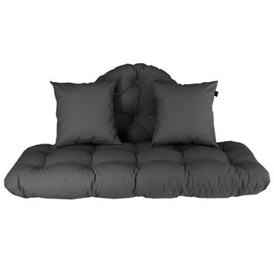 Almofadas Impermeável Cadeira De Balanço Suspenso Ninho Preto Couro Náutico