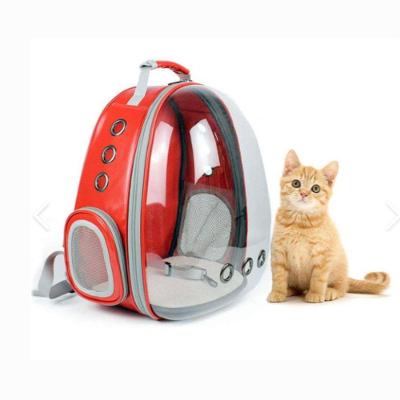 Mochila Pet Visão Panorâmica Segurança Ventilação Conforto Vermelho