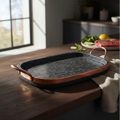 Grelha Chapa Oval Funda Pedra Sabão 40 Cm Melhor Acabamento