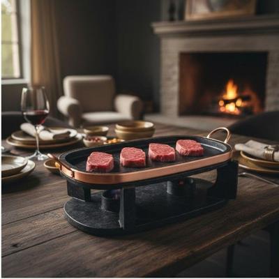 Churrasqueira Oval De Pedra Sabão Média 32 Cm