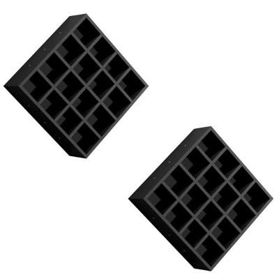 Kit 2 Suporte Porta Toalha Luiza 16 Nicho Toalheiro Multiuso preto