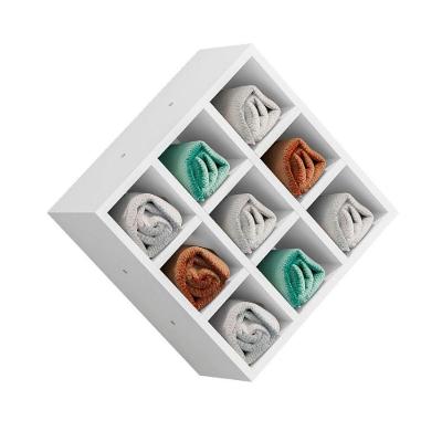 Nicho Decorativo Porta Toalha Com 9 Nichos Multiuso Glamour branco