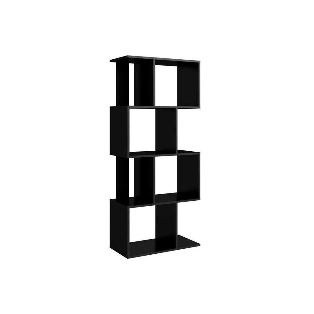 Estante para Sala ESM218 c/ 4 Nichos Preto - Movelbento - 1