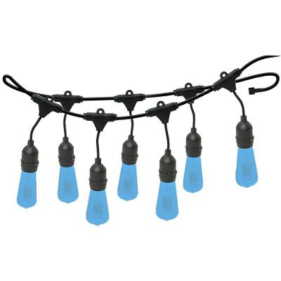 Varal De Luzes 10m Bivolt Com 10 Lâmpadas Azul 127v Foxlux