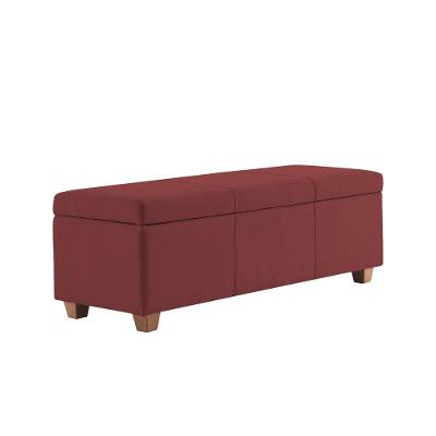 Recamier Bau Dubai 1,40m Suede Bordo - Inova Decorações