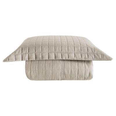 Cobre Leito Matelassê Percal 300 Fios Basic Solteiro 02 Peças 100% Poliéster - Bege