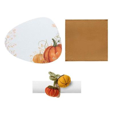 Kit De Mesa Posta Copa E Cia 4 Lugares Orgânic/ Abóbora