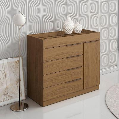 Cômoda Quarto Porta Jóias Com Tampo Vidro 111cm Stefanie A09 - D'rossi Atacama