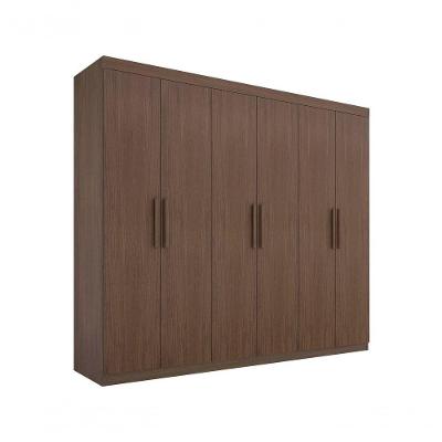 Guarda Roupa Casal Colibri 6 Portas 6 Gavetas Com Pés - D' Doro Castanho