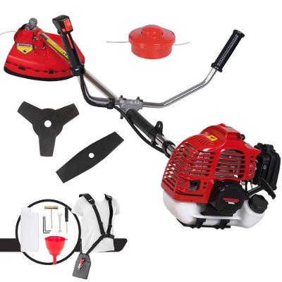 Roçadeira Profissional Lateral Kawashima Kw52l À Gasolina 52c 2,5hp Com Faca 3 Pontas + Faca 2 Pontas Duraline 330mm 2,