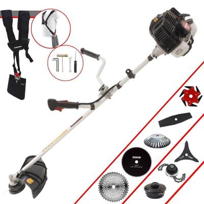 Roçadeira Kawashima Kw43le À Gasolina 43cc 1,7hp + Faca 2 Pontas + Faca 40 Dentes + Faca 80 Dentes + Faca 6 Pontas
