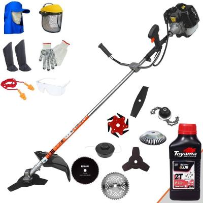 Roçadeira Terra Grh430 43cc 1,7hp + Faca 2 Pontas + Faca 40 Dentes + Faca 80 Dentes + Faca 6 Pontas + Escova 38c