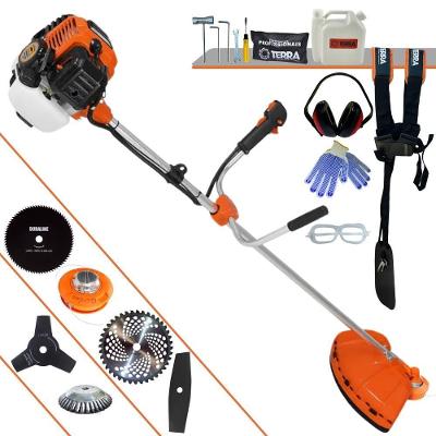 Roçadeira Profissional Lateral Terra Gr520xp À Gasolina 52cc 2t 2,5hp + Faca 2 Pontas + Faca 3 Pontas + Faca 80 Dentes