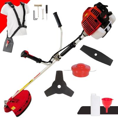 Roçadeira Profissional Lateral Kawashima Kw52l À Gasolina 52c 2,5hp Com Faca 3 Pontas + Faca 2 Pontas Duraline 330mm 2,