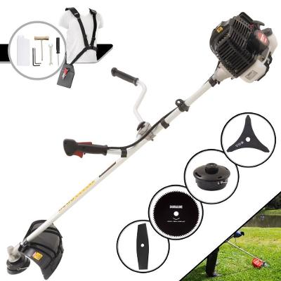 Roçadeira Profissional Lateral Kawashima Kw43le À Gasolina 43cc 1,7hp + Faca 2 Pontas Duraline 330mm 2,7mm + Faca 80 D