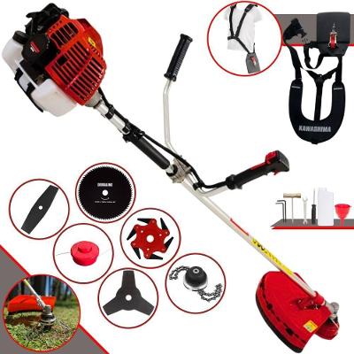 Roçadeira Profissional Lateral Kawashima Kw52l À Gasolina 52c 2,5hp + Faca 2 Pontas 330mm + Faca 80 Dentes 255mm + Trim