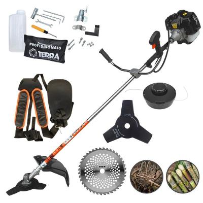 Roçadeira Profissional Lateral Terra Grh430 À Gasolina 43cc 2t 1,7hp + Faca 40 Dentes Duraline 255mm 2mm - 2552540gcjb