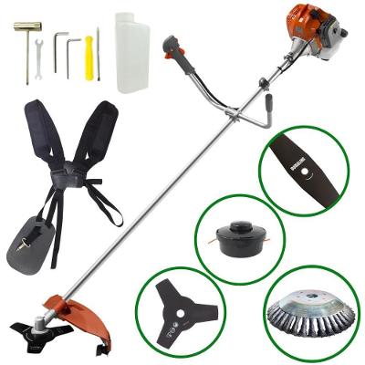 Roçadeira Profissional Lateral Tekna Rl520acntk À Gasolina 52cc 2t 2hp + Faca 2 Pontas Duraline 330mm 2,7mm + Escova Ro