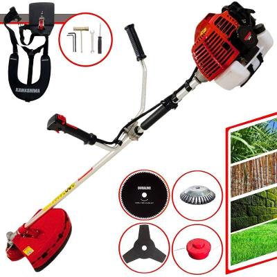 Roçadeira Profissional Lateral Kawashima Kw52l À Gasolina 52c 2,5hp + Faca 80 Dentes Duraline 255mm 1,5mm + Escova Rota