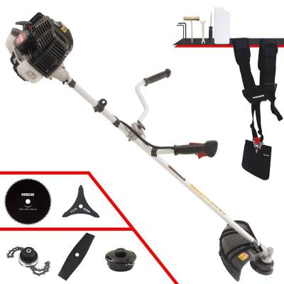 Roçadeira Profissional Lateral Kawashima Kw43le À Gasolina 43cc 1,7hp + Faca 2 Pontas Duraline 330mm + Faca 80 Dentes