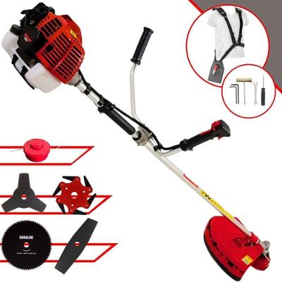 Roçadeira Profissional Lateral Kawashima Kw52l À Gasolina 52c 2,5hp + Faca 2 Pontas 330mm + Faca 80 Dentes 255mm + Faca