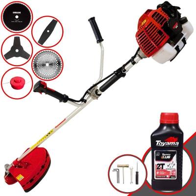 Roçadeira Kawashima Kw43l À Gasolina 43c 1,7hp + Faca 2 Pontas 330mm + Faca 40 Dentes 255mm + Faca 80 Dentes 255mm + Óleo