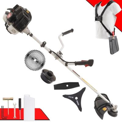 Roçadeira Profissional Lateral Kawashima Kw43le À Gasolina 43cc 1,7hp + Faca 2 Pontas Duraline 330mm 2,7mm + Faca 40 De