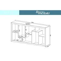 Estante para Sala E1712 c/ 2 Nichos Branco - Tecno Mobili - 4