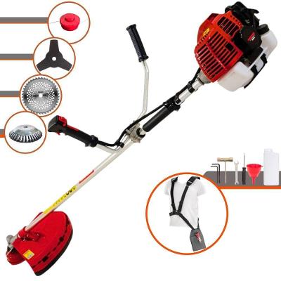 Roçadeira Profissional Lateral Kawashima Kw52l À Gasolina 52c 2,5hp + Faca 40 Dentes Duraline 255mm 2mm + Escova Rotati