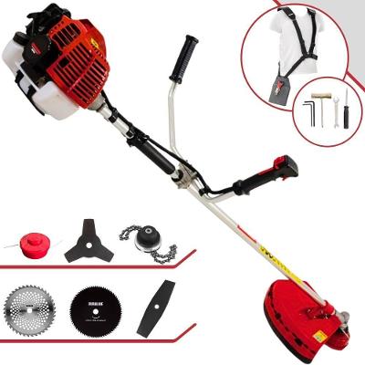 Roçadeira Profissional Lateral Kawashima Kw52l À Gasolina 52c 2,5hp + Faca 2 Pontas 330mm + Faca 40 Dentes 255mm + Faca