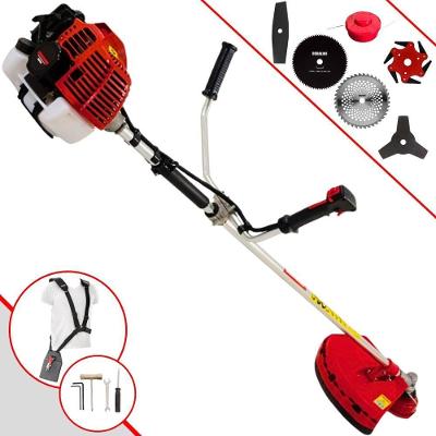 Roçadeira Lateral Kawashima Kw43l À Gasolina 43c 1,7hp + Faca 2 Pontas 330mm + Faca 40 Dentes 255mm + Faca 80 Dentes 25