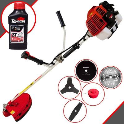 Roçadeira Kawashima Kw52l À Gasolina 52c 2,5hp + Faca 2 Pontas 330mm + Faca 40 Dentes 255mm + Faca 80 Dentes 255mm + Óleo